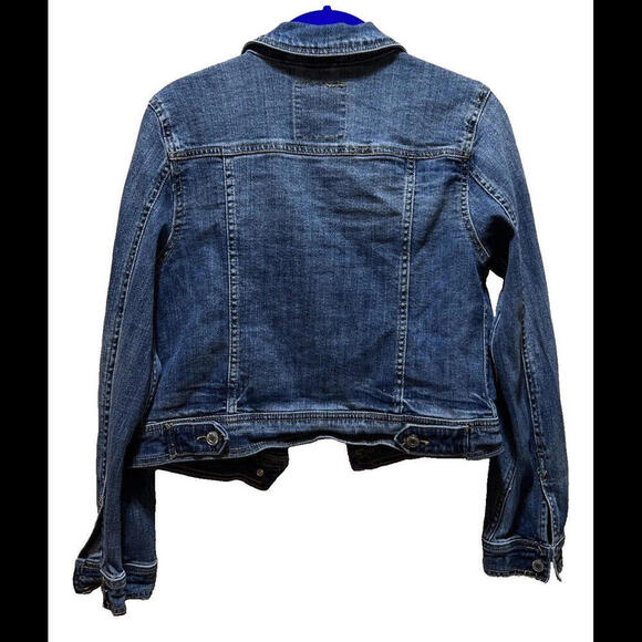 Mossimo Supply Co Light Wash Jean Jacket Women's Size XS Distressed - Picture 2 of 2
